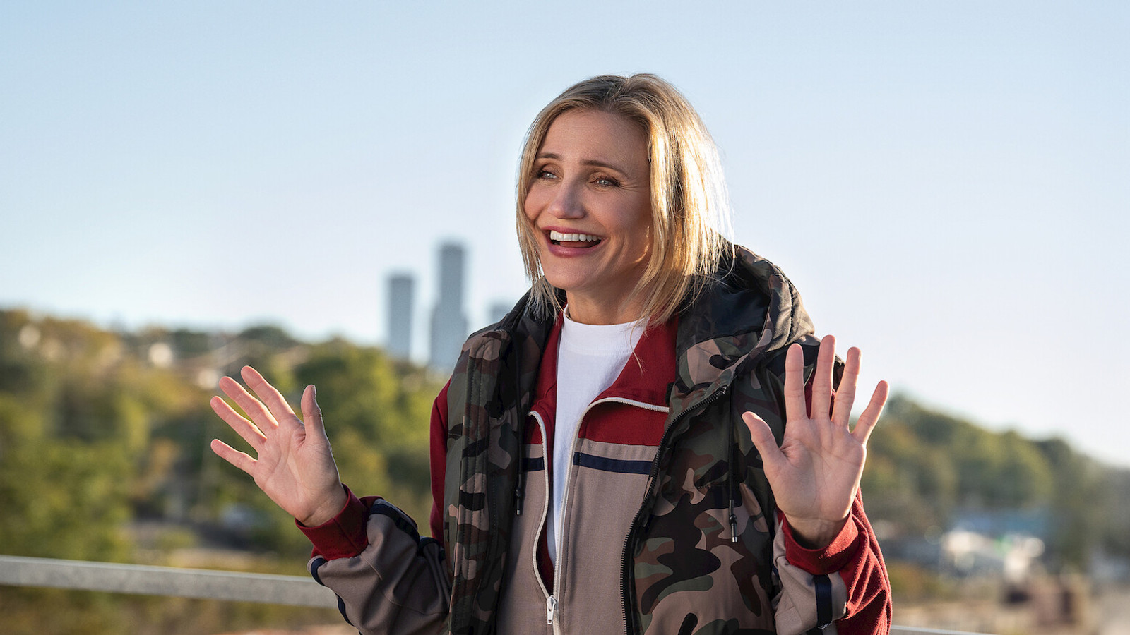 Cameron Diaz och medspelare i officiellt material från actionkomedin Bad Day.