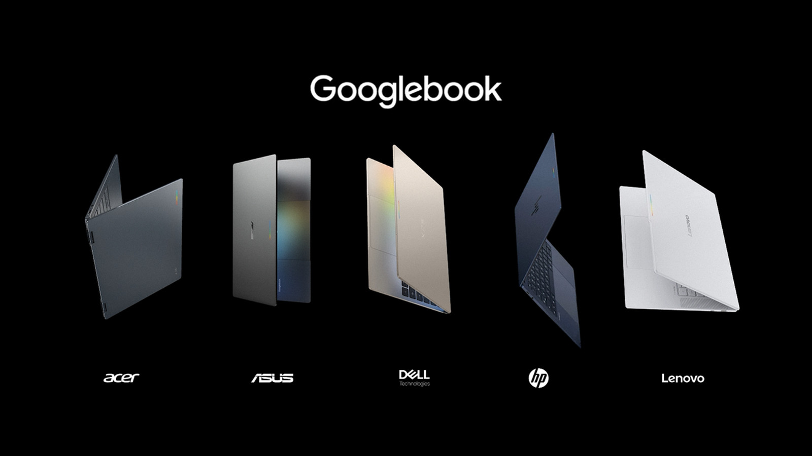 En Googlebook-laptop visas i Googles officiella presentation